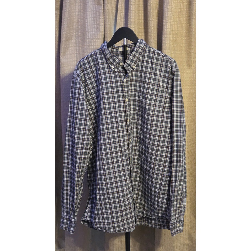 J.Crew Long Sleeve Plaid Classic Fit Secret Wash Shirt Mens Size XLT Multicolor